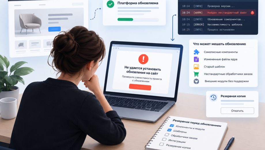 Иллюстрация к разделу: Когда лицензия активна, а сайт все равно нельзя обновлять